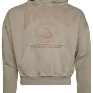Desert Valley logo-appliqué cotton hoodie
