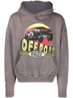 Off Road-print cotton hoodie