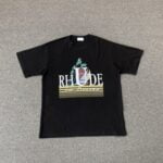 RHUDE ST. BLACK T SHIRT