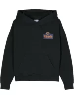 logo-print cotton hoodie